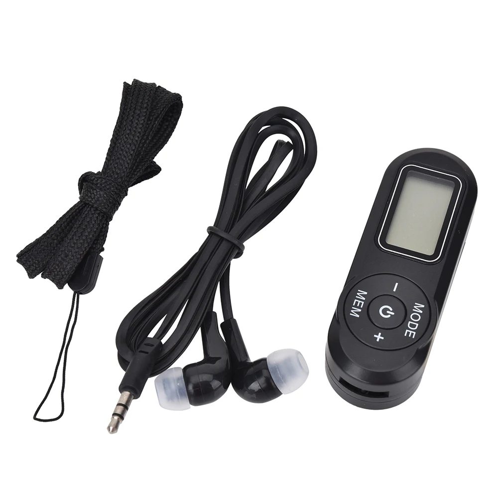 

Digital Pocket FM Radio FM:64-108MHz Portable FM Radio Receiver with LCD Display Neck Lanyard 3.5mm Headphone