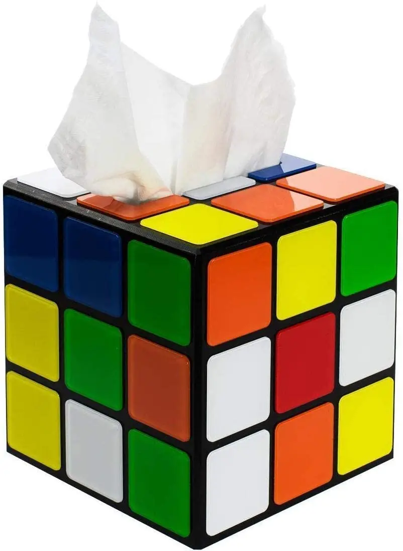 

Пластиковый Чехол для коробки с волшебным кубом, держатель для квадратных салфеток с магнитным замком, разные цвета