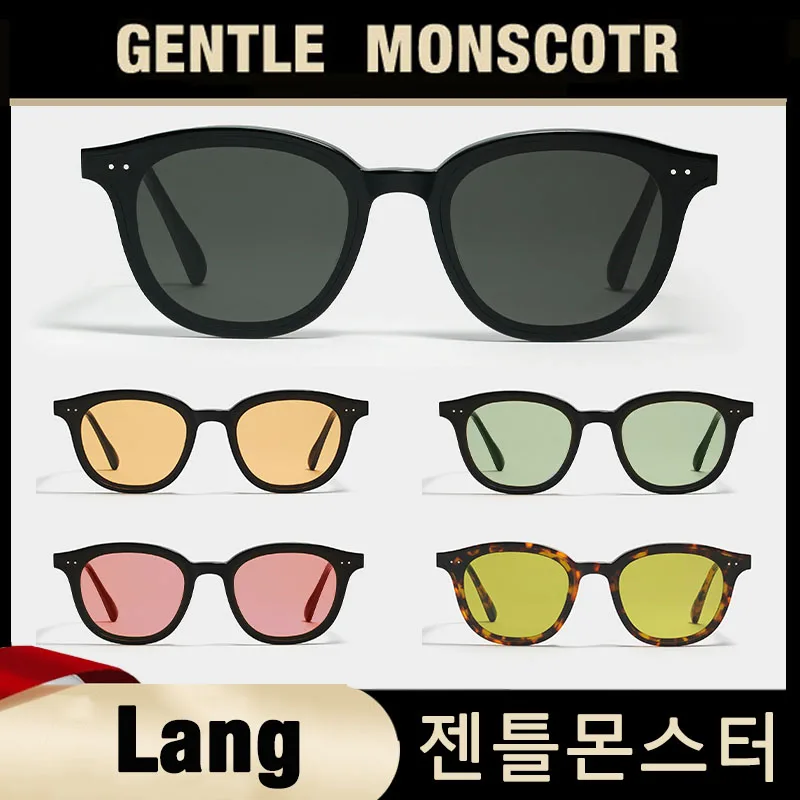 Lang Sunglasses 2022 Trend GENTLE Luxury Good MONSCOTR Eyewear Zonnebril Dames Designer Brand Summer Female Male Man Women Korea  - buy with discount
