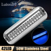 42 led 50w stainless steel underwater pontoon boat transom lights water landscape lighting for marine boat accessories marine