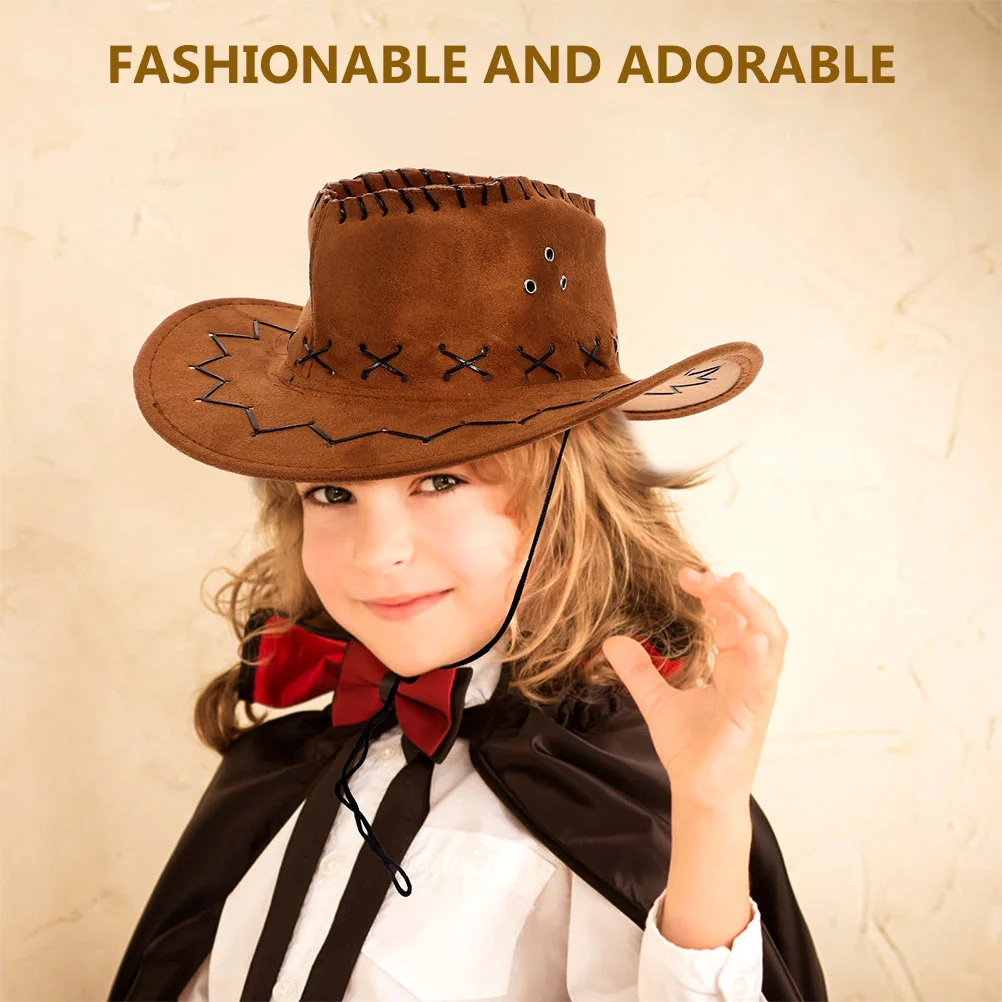 2 шт. детская ковбойская шляпа в стиле вестерн с широкими полями для мальчиков и