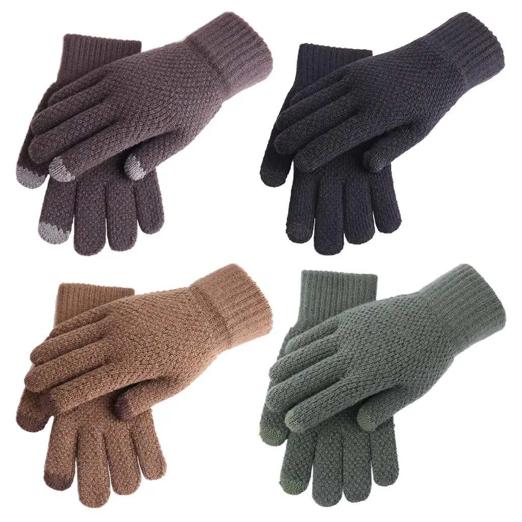 

Мужской экран на весь палец теплый вязаный ветрозащитный флис термальный для уличного спорта