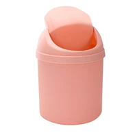 mini waste bin trash can desktop plastic garbage can with cover home office table storage box bedroom clean dustbin sundries