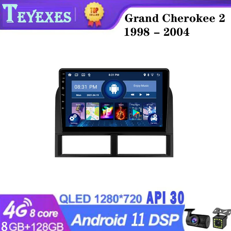 TEYEXES For Jeep Grand Cherokee II WJ 1998 - 2004 Car Radio Stereo Multimedia Video Player Navigation GPS Android 11 2 Din 2din