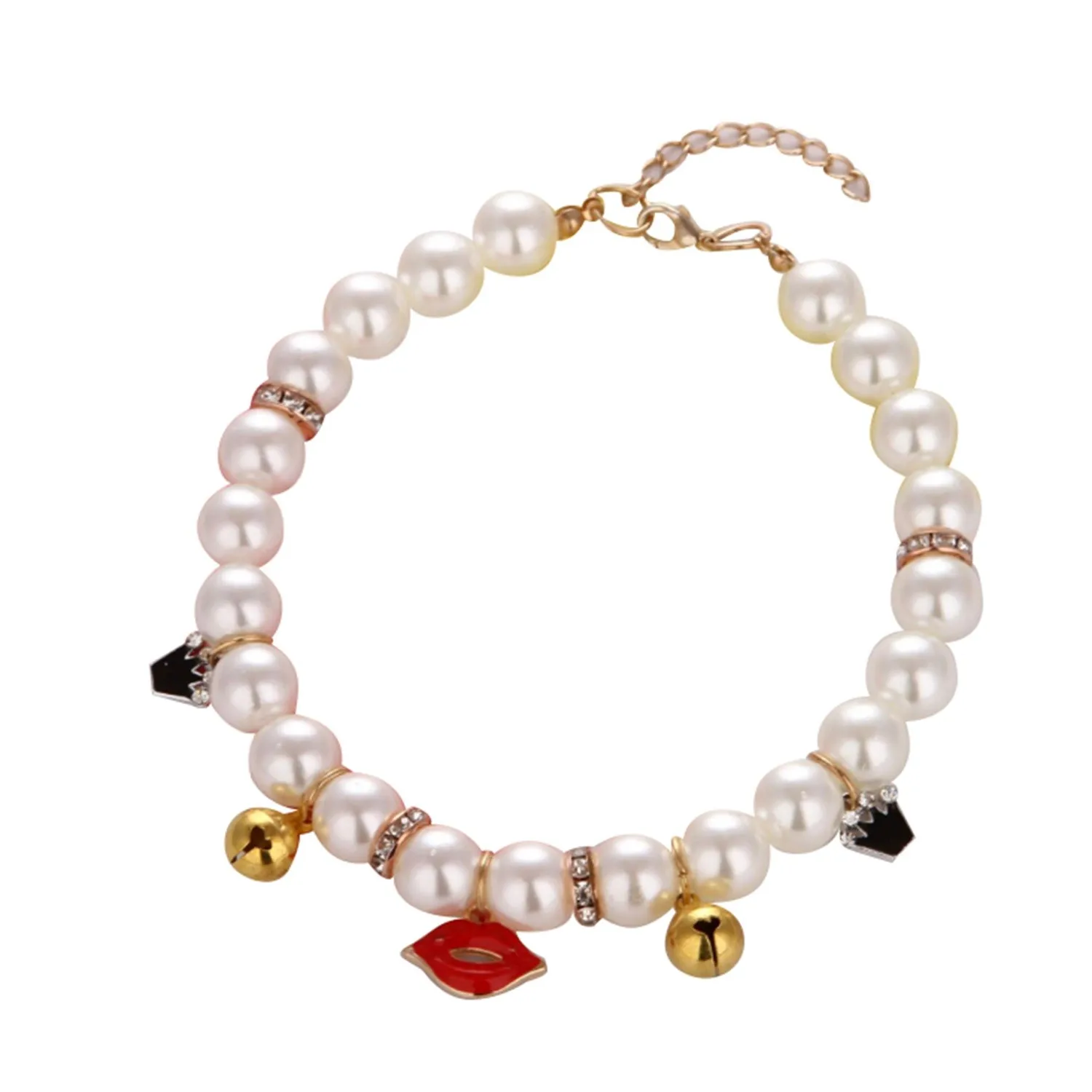 

Жемчужный ошейник для домашних животных laceI dentify your pet shoppingcat Dog Flower ошейник розовый ошейник для кошек Светоотражающий с колокольчиком