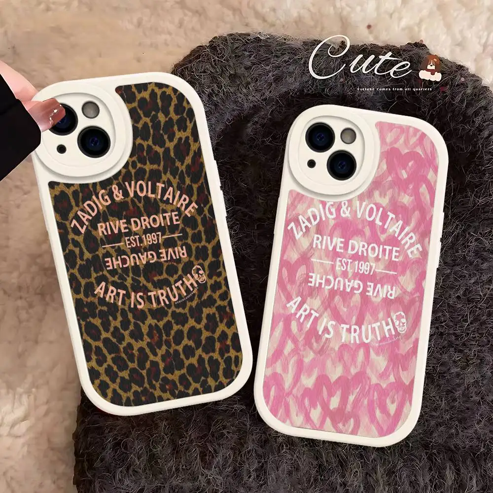 Фото Модный чехол для телефона Z-Zadig And V-Voltaires для iPhone 16 15 14 13 Pro Max 11 12 Plus, кожаный силиконовый чехол №2