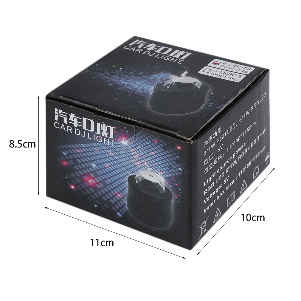 Красочный автомобильный музыкальный светодиодный светильник атмосферный для