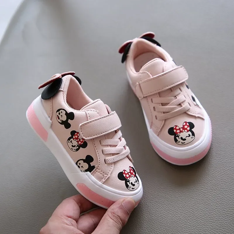 

Disney Autumn New Minnie Mickey Casual Shoes Fashion Girl Baby Breathable Soft Sole Children's Sneakers
