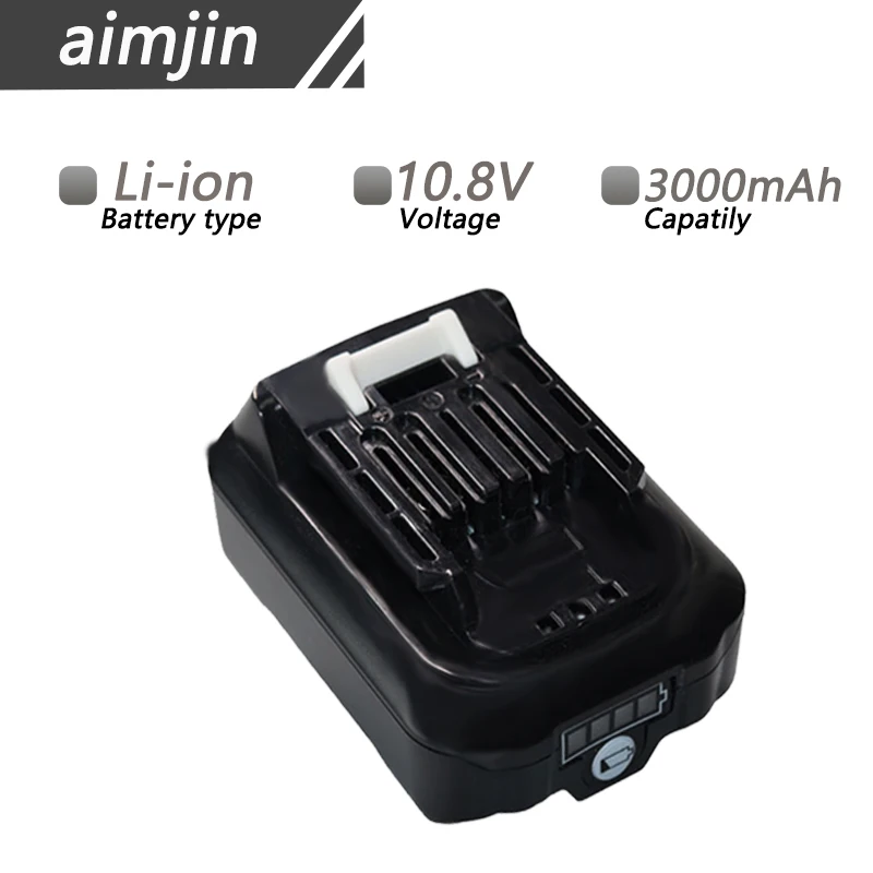 Литий-ионная аккумуляторная батарея BL1021B BL1020 10,8 в 3000 мАч для электроинструментов Makita BL1016 BL1015 BL1041 BL1021 DF331D