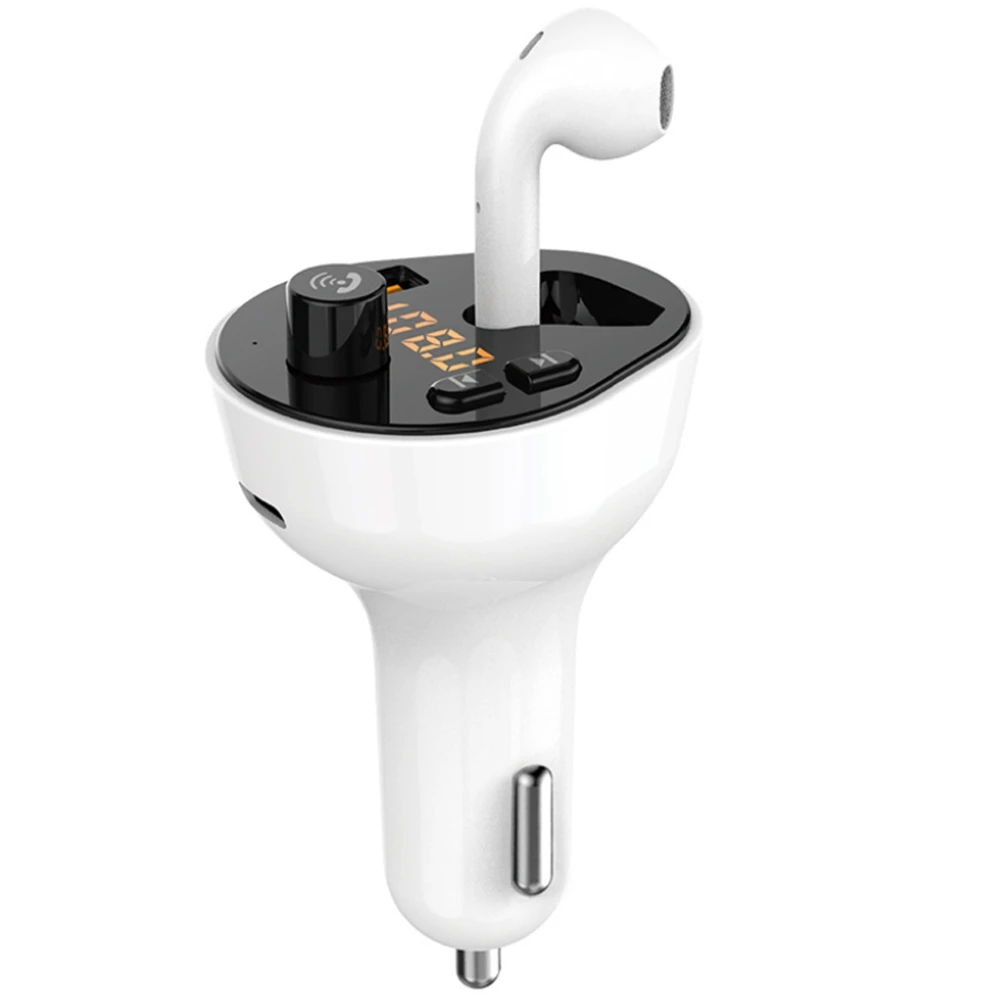 

G57 FM Transmitter Car Kit Handsfree Bluetooth Headset Earphone MP3 Player USB QC3.0 PD Type C Fast Charging