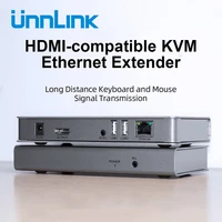 unnlink hdmi kvm network extender 120 or 60 meters 3 5mm 4k 60hz30hz for ethernet lan cat5e6 rj45 network cable