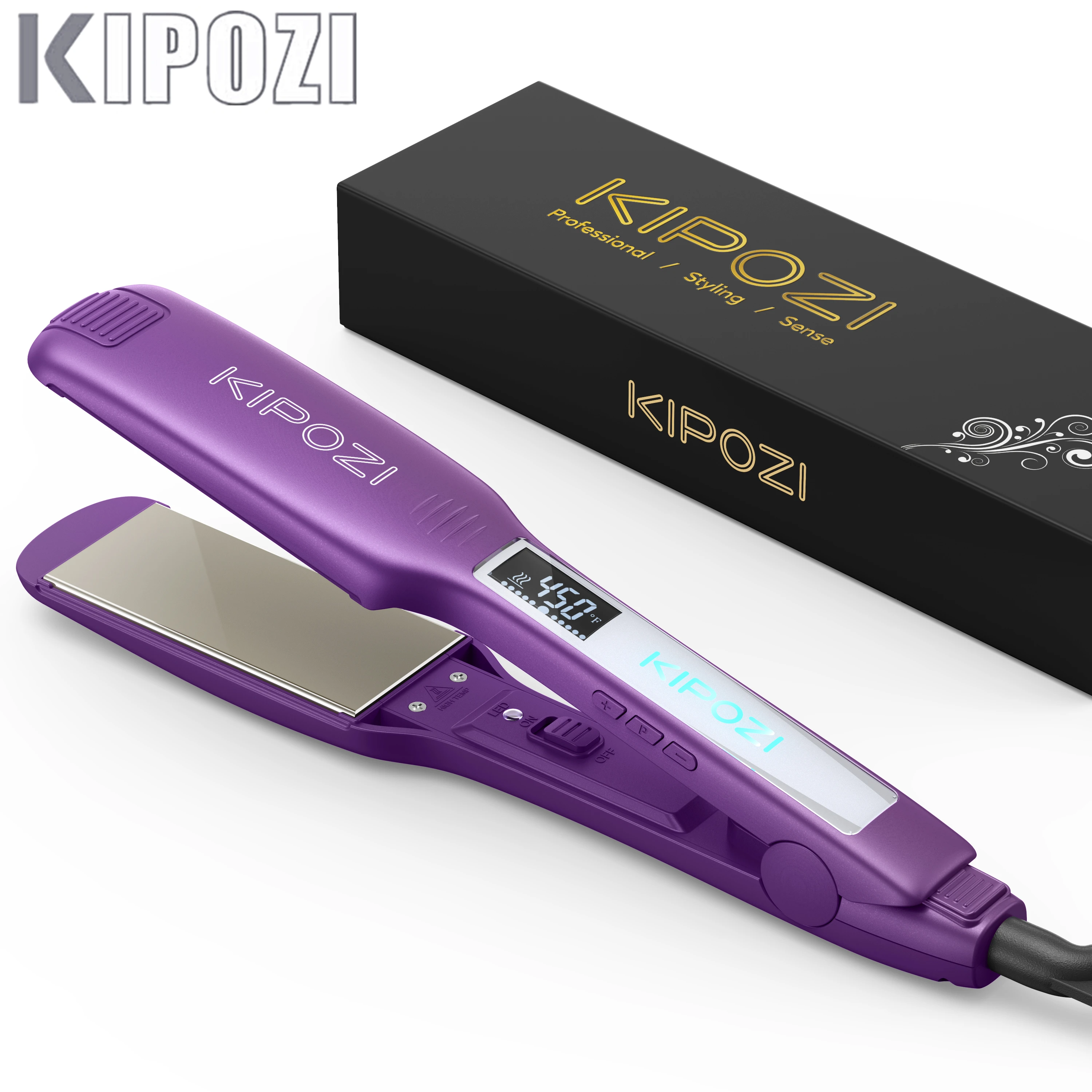 With Digital Lcd Display Dual Voltage Instant Heating Curling Iron Gift