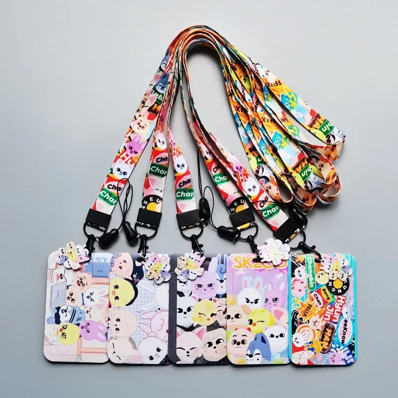 Корейские звезды S-Strays-K-Kidds Держатель для карт со шнурком K-pop Защитный чехол с