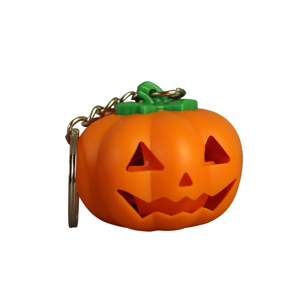 

Key Pumpkin Ring Sound Led Keychain Chain Party Decorationup Light Pendant Giftsupplies Charm Purse Dark Holder Cartheglow