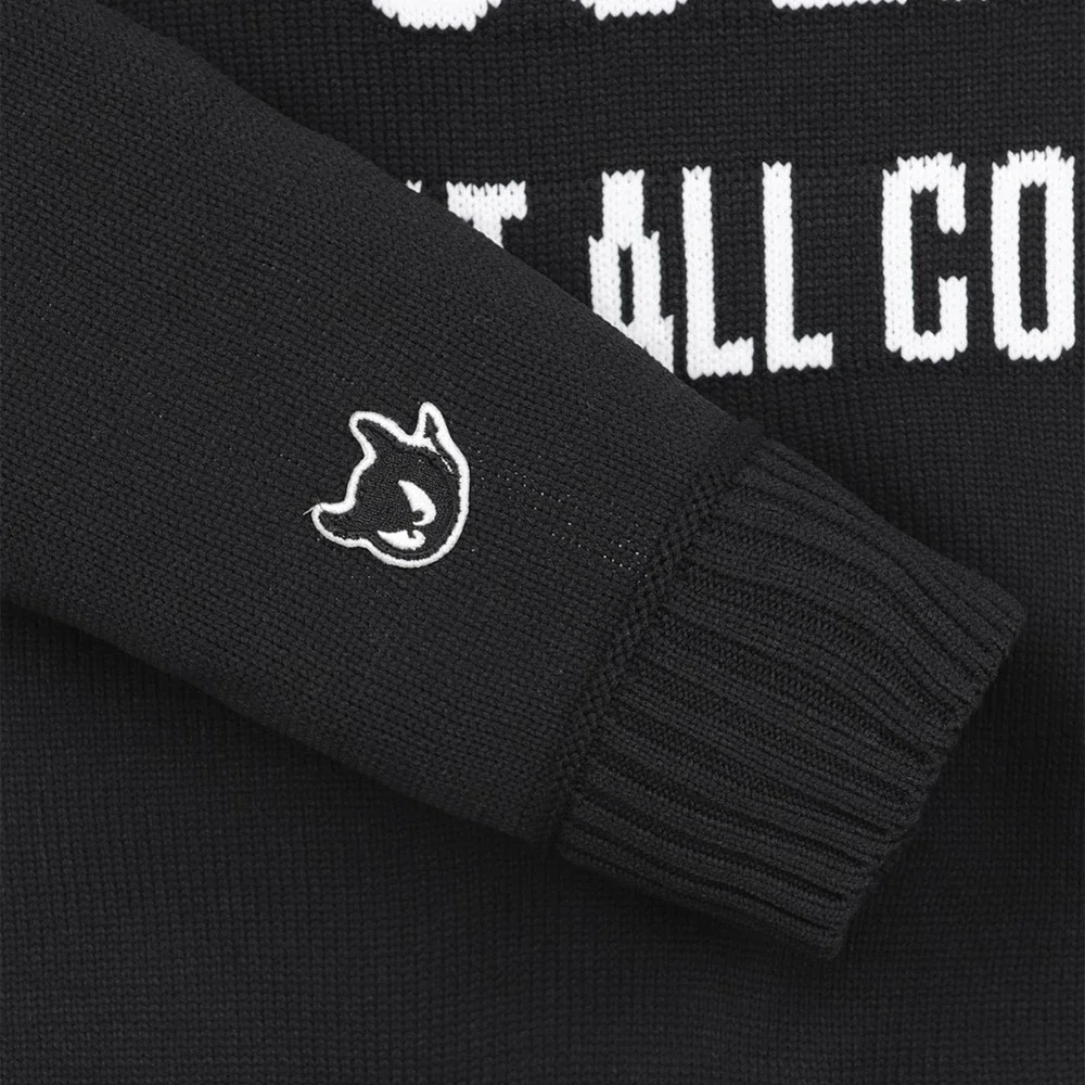 Женский вязаный свитер для гольфа изысканный дизайн вышивка букв элитный тренд