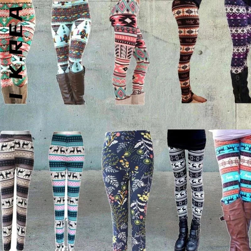 

I K.Rea Fashion Seamless Women Push Up Yoga Leggings Large Size Christmas Print Leggings Scrunch Women Leggings Female Leggings