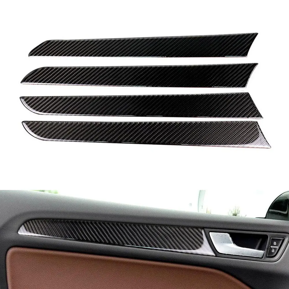 

Useful Trim Cover Gel Coated 4Pcs/Set Car Carbon Fiber Decoration For A4 B8 2009-2016 For A5 2010-2016 Glass Door