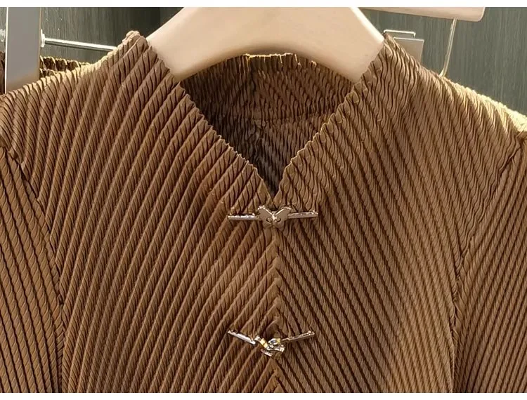 Miyake плиссированный костюм с кисточками из 2 предметов юбкой женский длинными