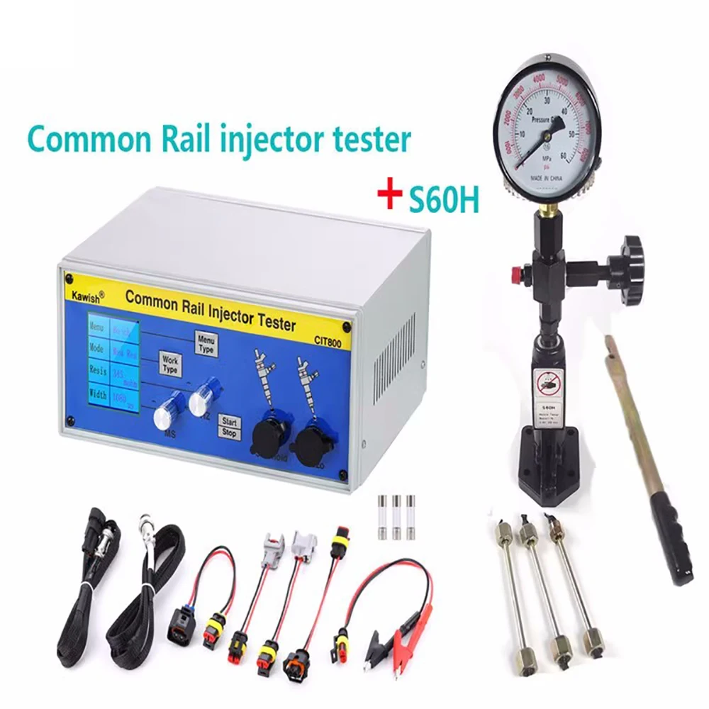 

AC 110V/220V Multifunction Diesel Common Rail Injector Tester Diesel Piezo Injector Tester CIT800 + S60H Injector Validator