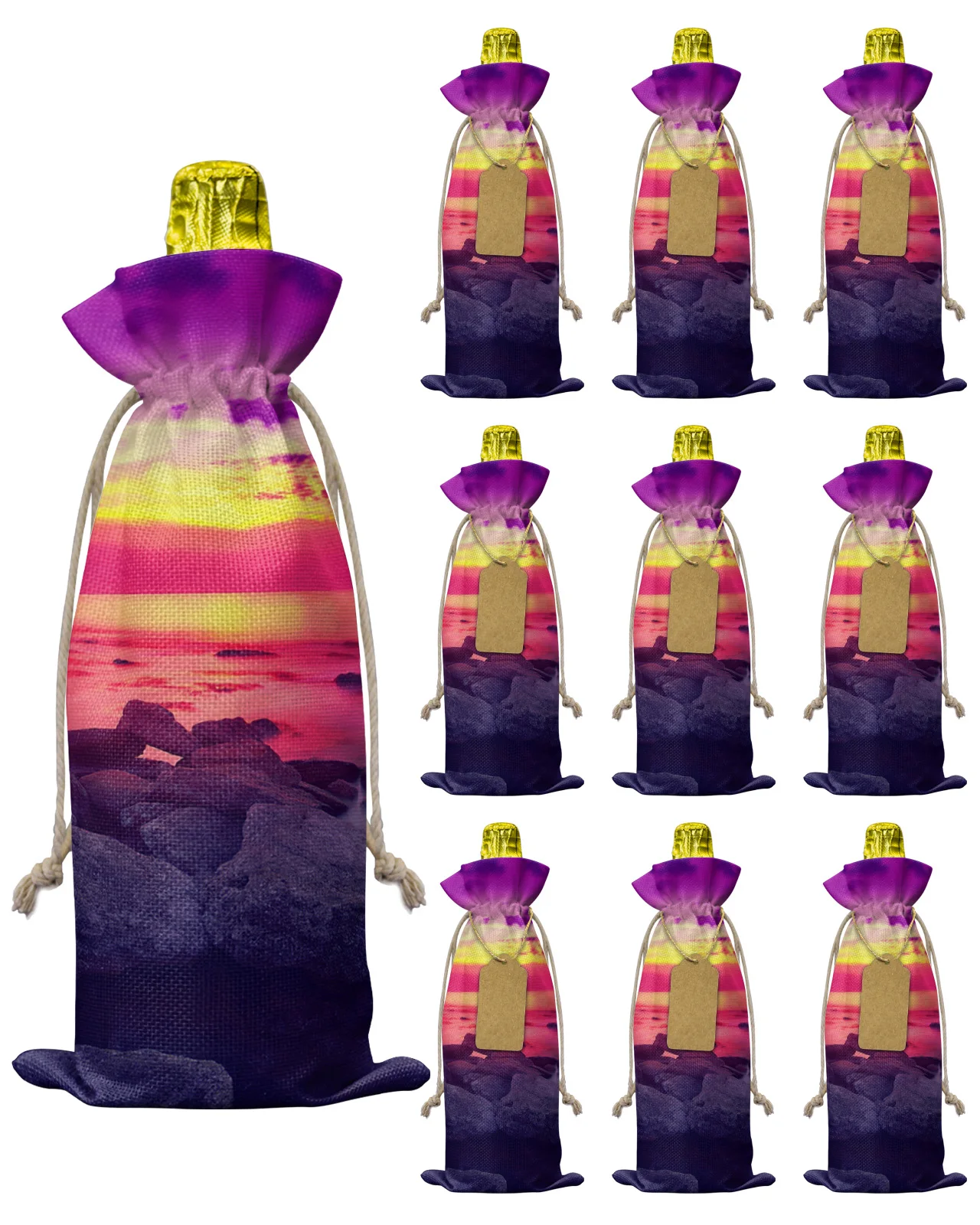 

10 шт., многоразовые Чехлы для винных бутылок