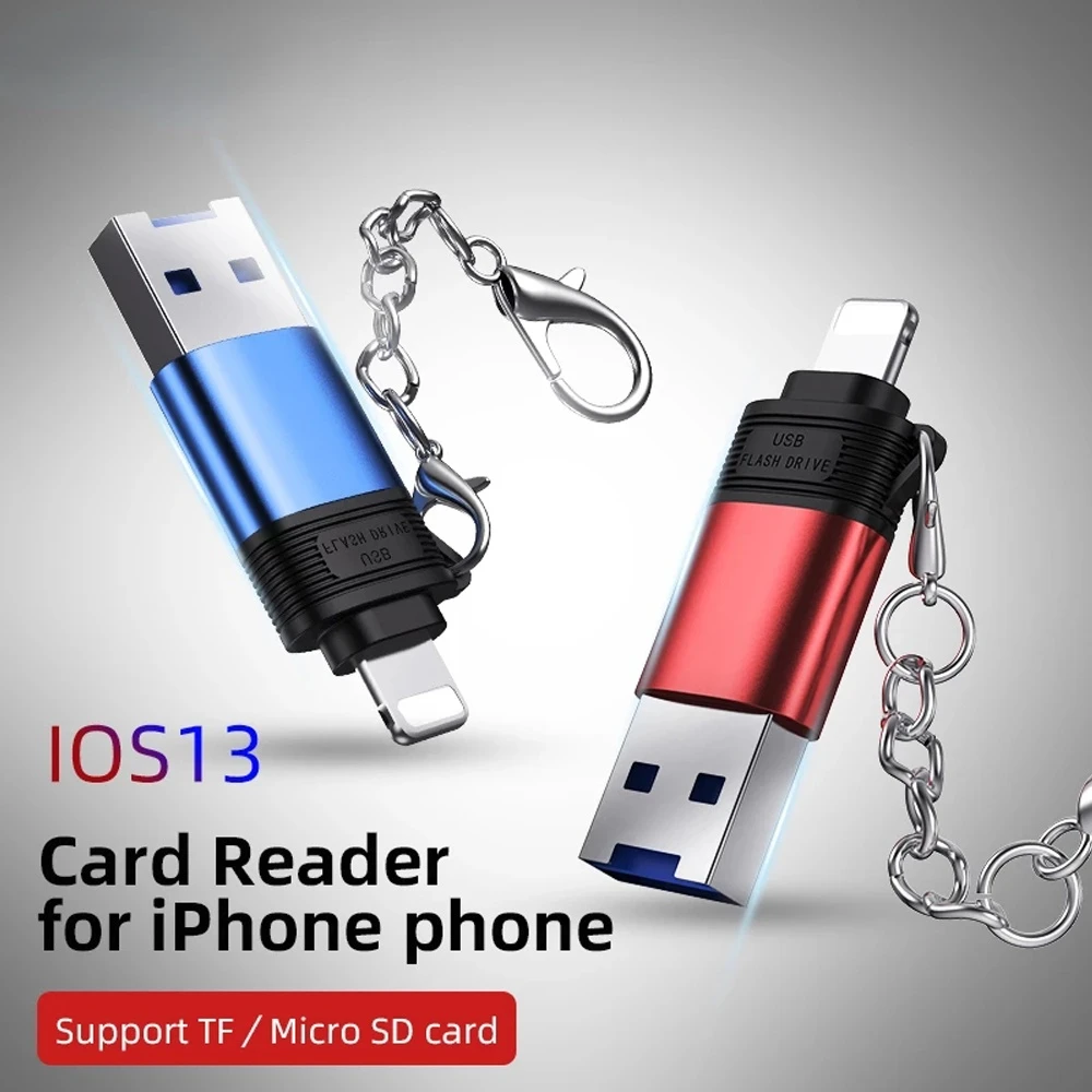 

TF/Micro SD Card Memory Cards Reader For Apple iPhone 11 Pro X XS Max 8 7 6 6s Plus SE IOS13 OTG 8 Pin To USB Adapter