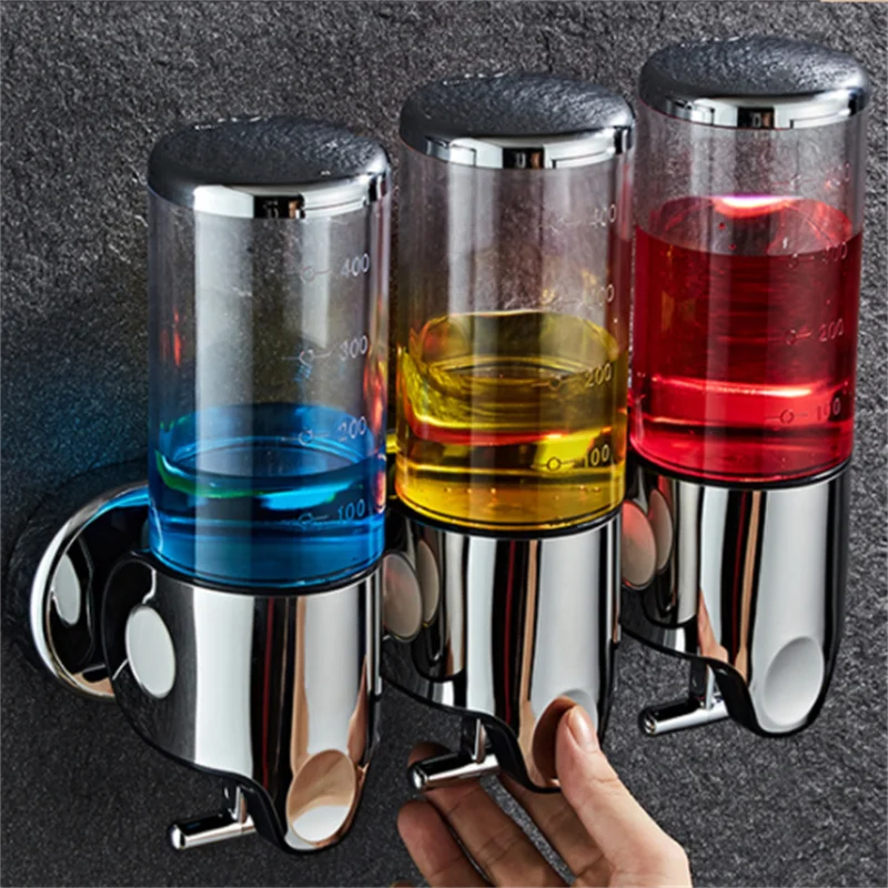 

New Bathroom Foam Soap Dispenser Hand Sanitizer Wall Mount Soap Shampoo Head Shower Liquid Dispenser for Bathroom Accessories