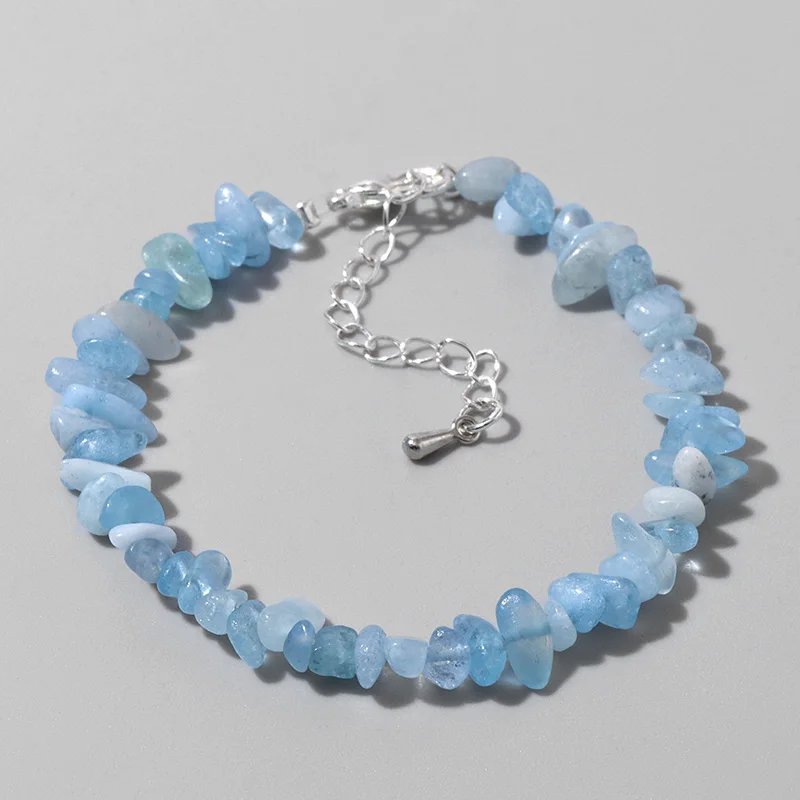 Браслет из натурального кварцевого хрусталя бриллианты бисера ювелирные