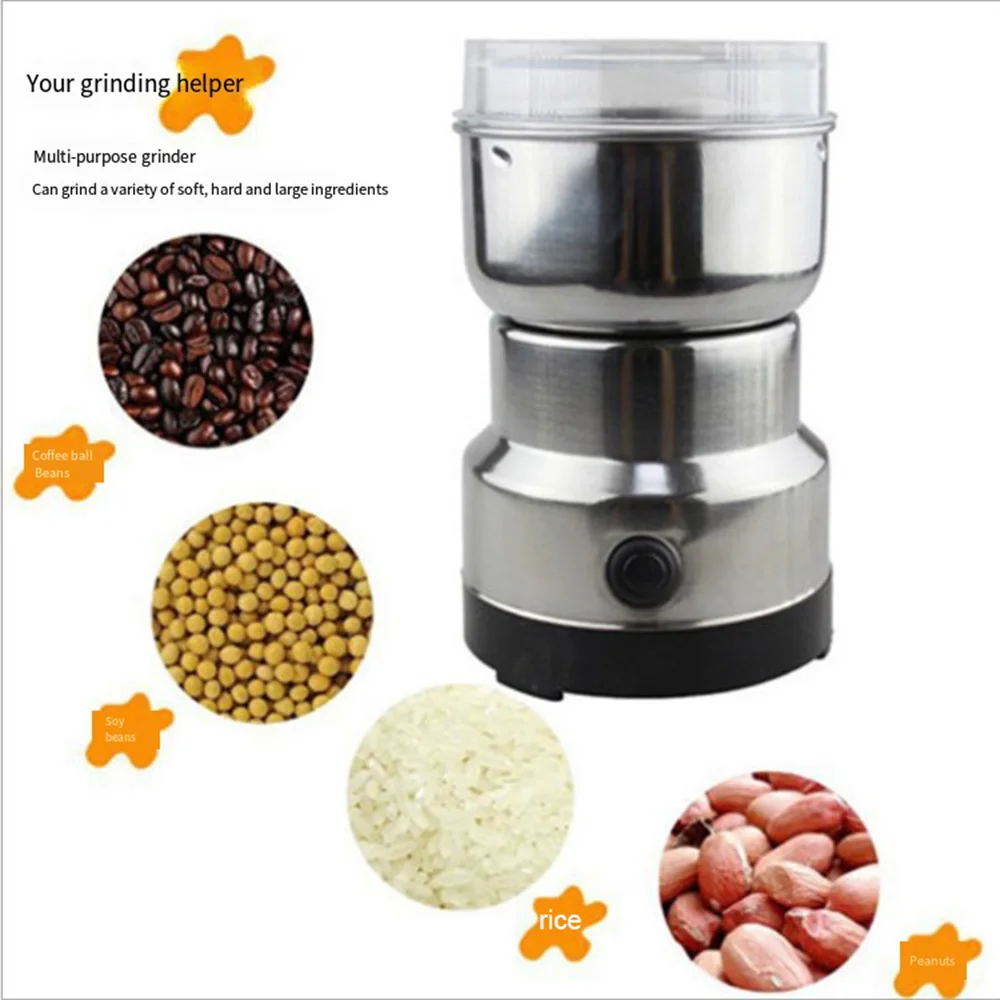 

Electric Coffee Bean Grinder,150W Powerful Spice Grinder,Stainless Steel Blade,Household Grinder for Herbs,Nuts,Grains