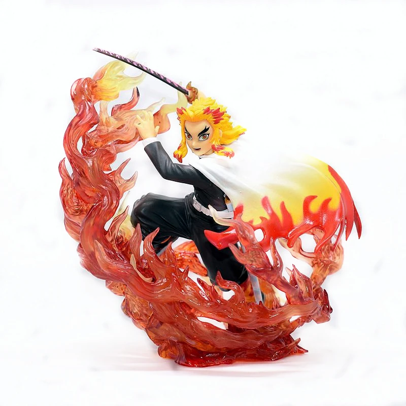 

Anime Demon Slayer Rengoku Kyoujurou Flame Scene Figure Ornament Boxed Collectible Figure Toy Gift for Kids