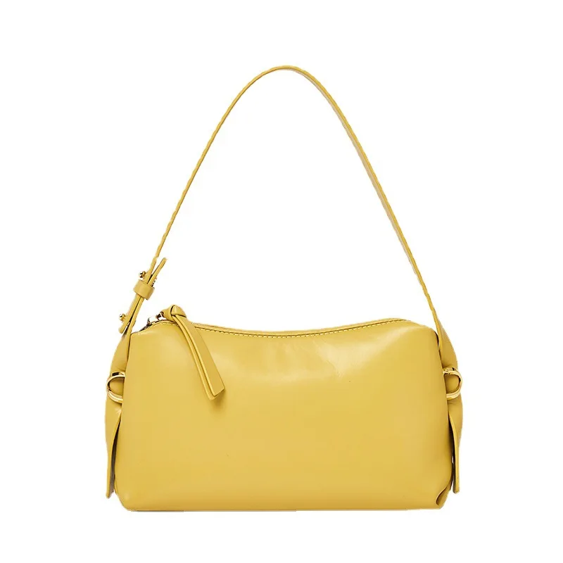 

2022 Fashion New Designer Women's Handbag Leather Women's Bag Leather Shoulder Bag Diagonal Bag Yellow Bag