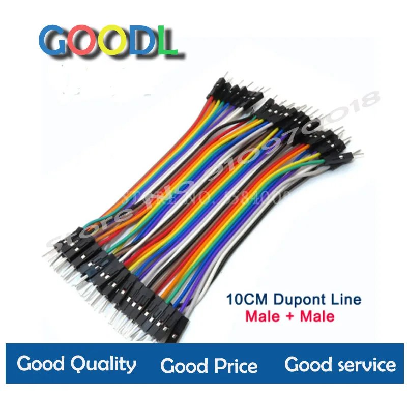 

40PCS 10CM Dupont Line Male to Male Jumper Dupont Wire Cable For Arduino DIY KIT