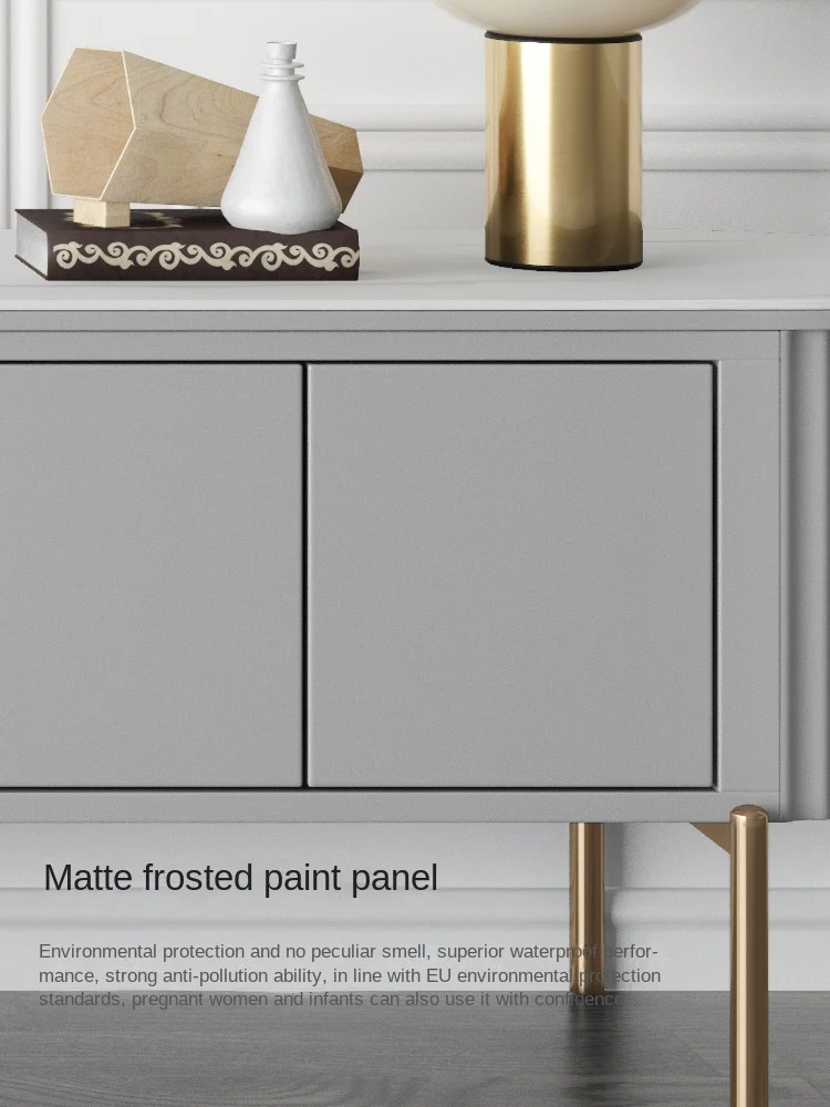 Выдвижной шкаф для телевизора HXL с каменной пластиной разрисованный шкафчик