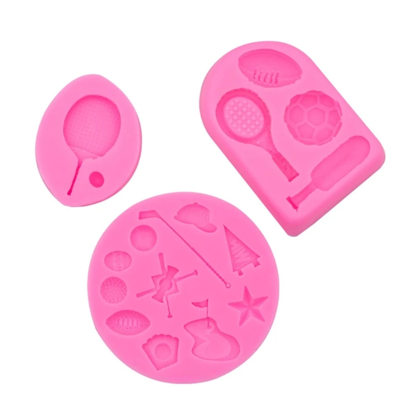 

Table Tennis Football Silicone Mold Chocolate Candy Mold for Diy Dessert Mold