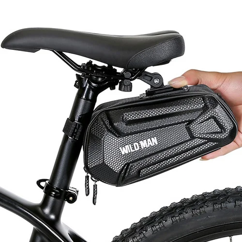 

Bicycle Tail Bag Waterproof Snap Fasteners Hardened EVA Quick Release Frame Easy Access Bicycle And Motorbike Accessory Bag