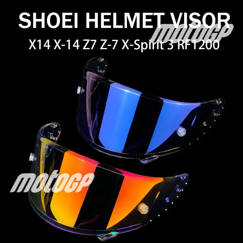 Motorcycle Helmet Lens Anti-UV PC Visor Lens Model Case for SHOEI X14 X-14 Z7 Z-7 X-Spirit 3 Full Face Helmet Visor Mirror Lens enlarge