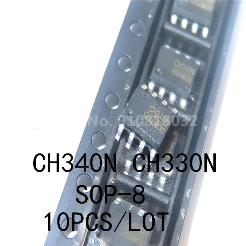 

10 шт./лот CH340N CH330N SOP-8 SMD USB для чипа последовательного порта, оригинальная новая фотография