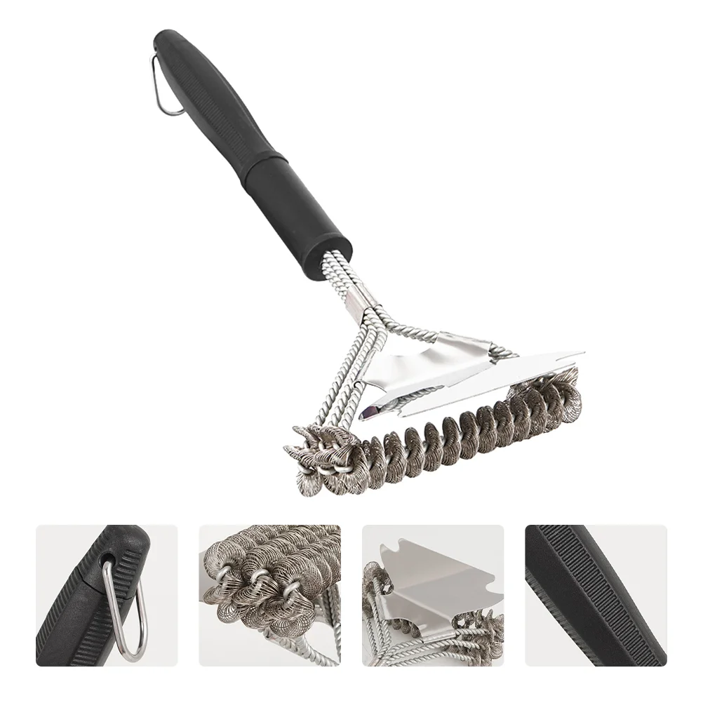 

1pc Barbecue Brushes BBQ Non-stick Brush Steel Wire Cleaning Grill Brushes