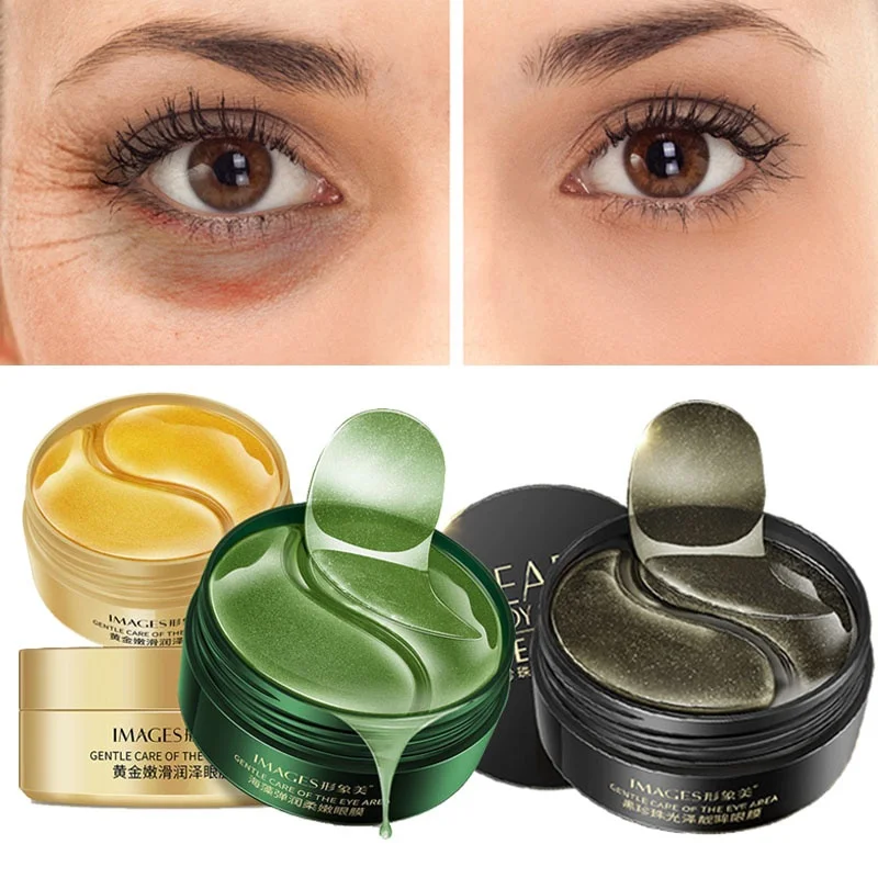 60pcs Collagen Eye Mask Gel Eyes Patches Moisturizing Hyaluronic Acid Remover Dark Circles Anti Age Red Sleep Masks