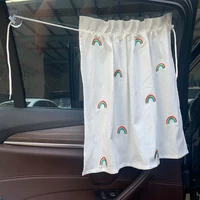 2pcsset car window curtains sunshade cover 100 cotton embroidery curtain for cars window protection family