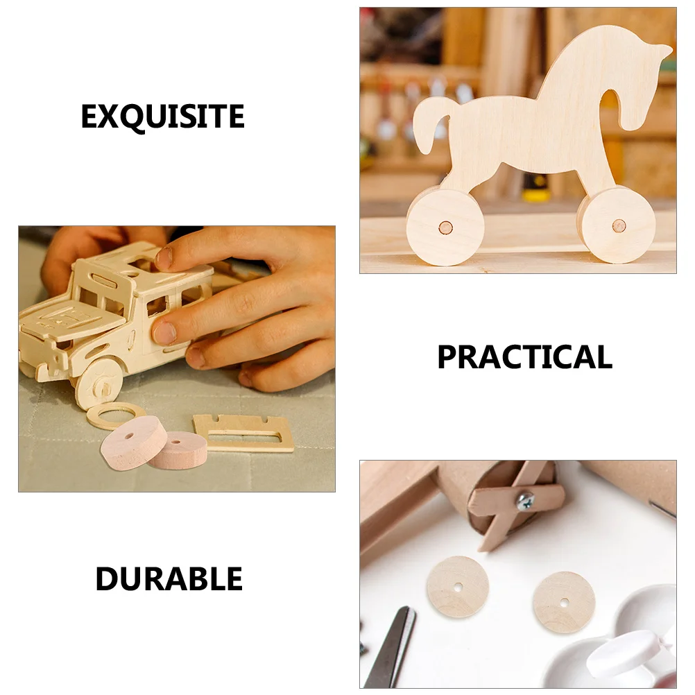 30-częściowe zabawki do zabawy dla dzieci Koło z bali Koła drewna Klasyczne rękodzieło na akcesoria