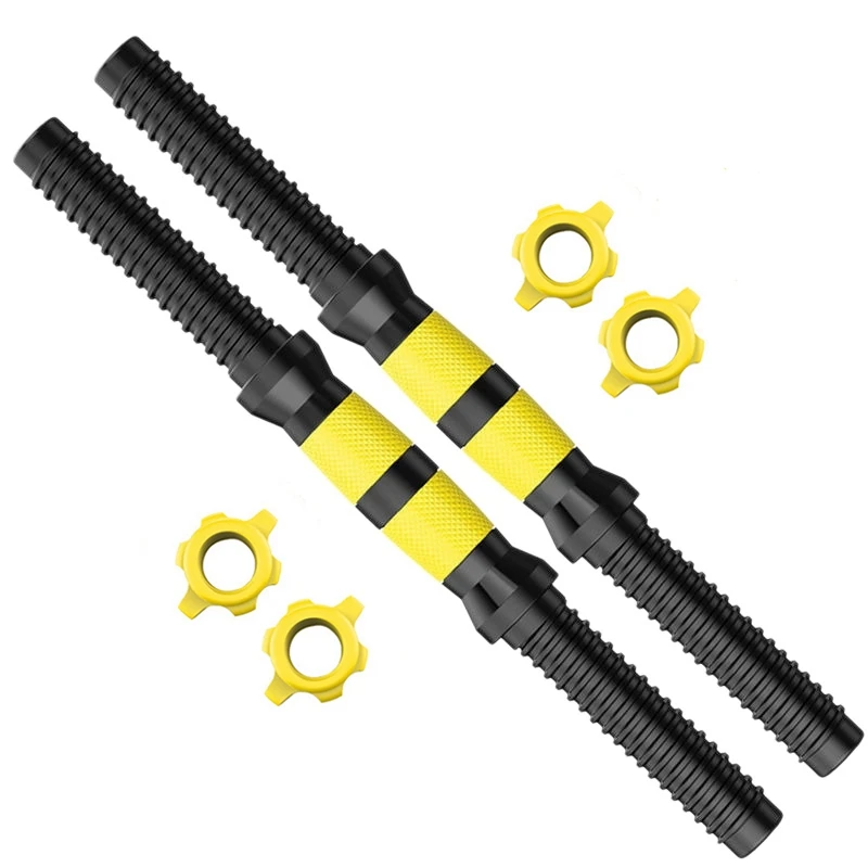 

40Cm Adjustable Dumbbell Bars, Non-Slip Dumbbell Handles, Threaded Dumbbell Handles With Safety Locks