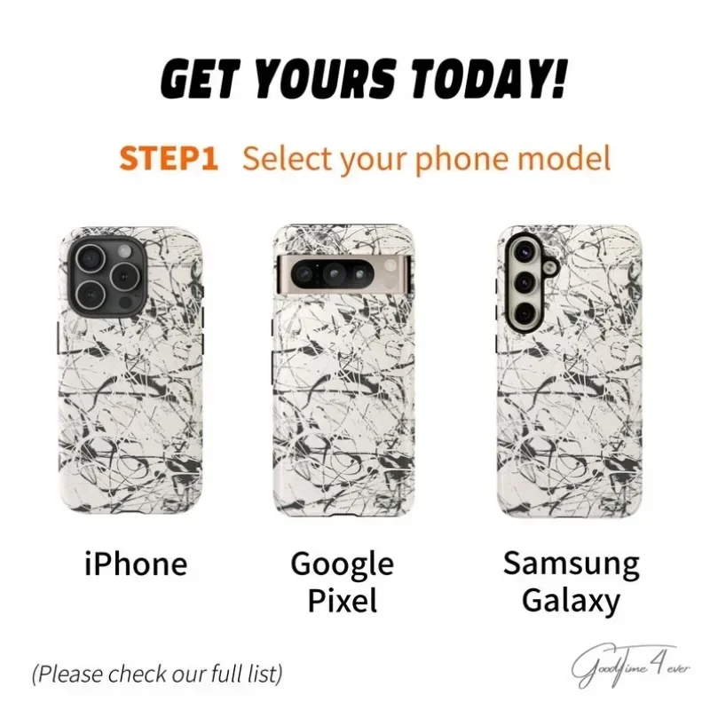 Чехол для телефона с абстрактным искусством Джексона Поллока iPhone 16 15 14 13 12 11 Pro Max