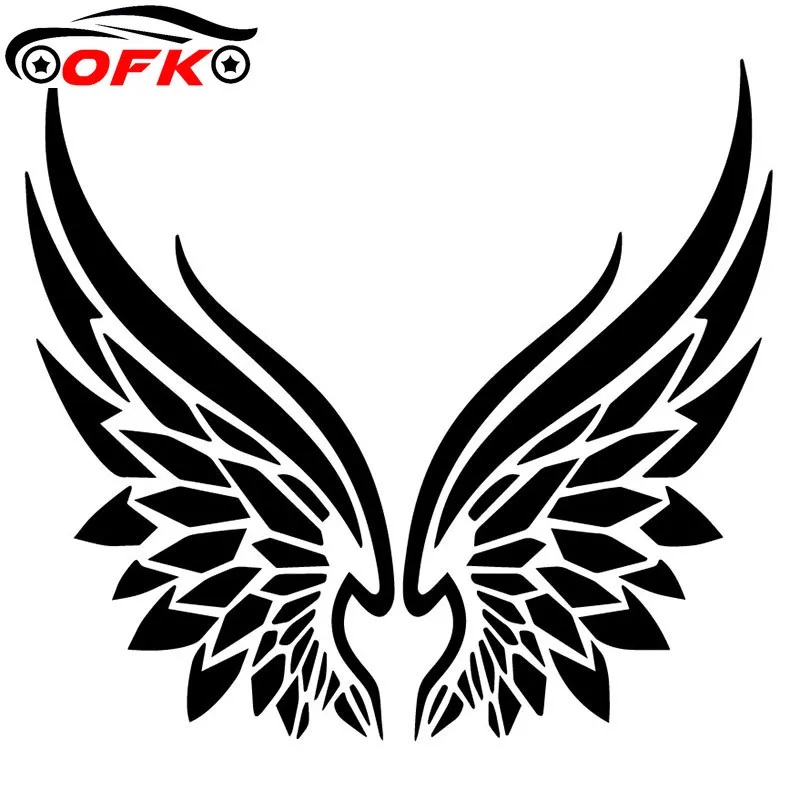 

Car Stickers Decor Motorcycle Decals Tribal Angel Wings Decorative Accessories Creative Sunscreen Waterproof PVC.