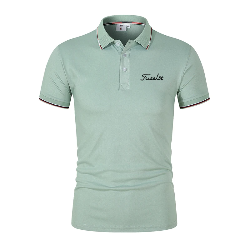 Men's Golf Shirts Summer Men Women Short -sleeved Polo Shirt Business Tops High Quality Spandex Men Polo Shirt Men Golf Clothing