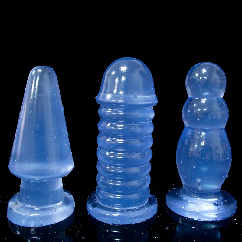 

Желейный синий анальный фаллоимитатор без вибратора Мужской массажер простаты Анальные бусины пробка для точки G анальная пробка для мастурбации анальные секс-игрушки для пар