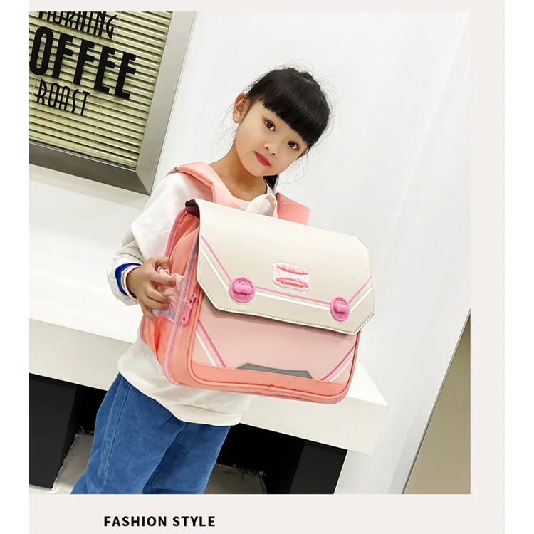 Children School Pupils Simple British Style Horizontal Backpacks New Girls Boys Students High-capacity Schoolbags for Grade 1-6