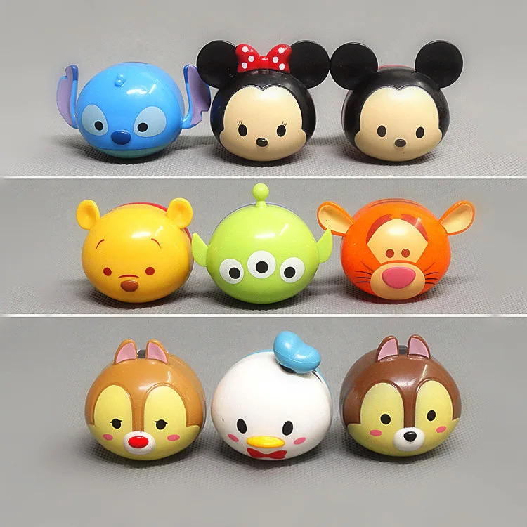 Cartoon Tumbler Mini Mickey Minnie 9 Pcs Doll Model Pendulum Bag Car Pendant Accessories Decorations Lovers Business Gifts