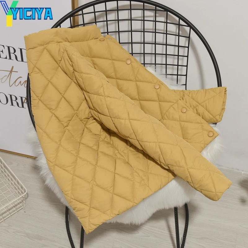 YICIYA Autumn Winter Jackets 2023 Woman Thin Solid Coats Wear Short Office Lady Casual Streetwear Outerwear Female Clothing Y2k