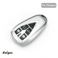 car tpu key case cover key shell fob keychain for changan cs35 plus cs55 plus cs75 plus 2019 2020 auto interior accessories