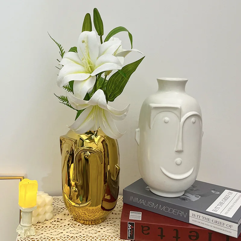 

Nordic Body Vase Home Decor Fashion Ceramics Flowers Vase Decoration Home Decorations Accessories For Living Room Decoration